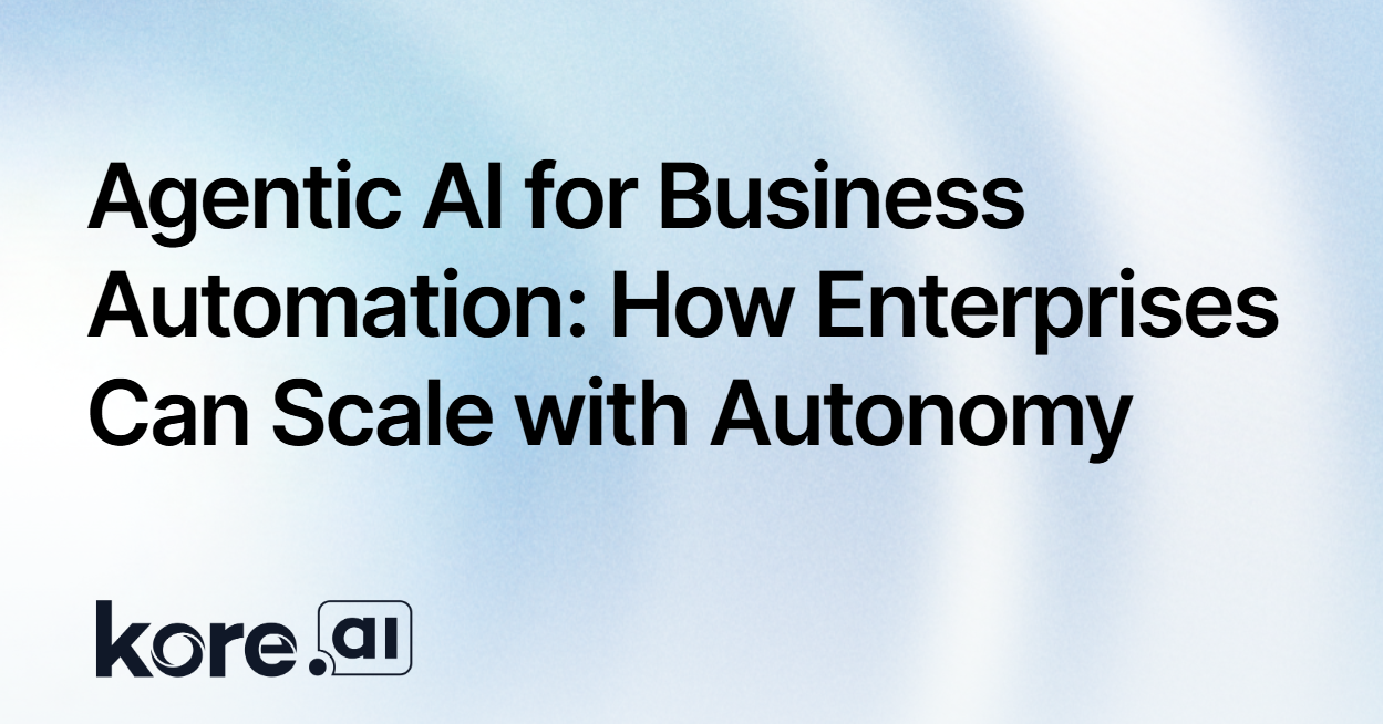 Banner with title Agentic AI for Business Automation: How Enterprises Can Scale with Autonomy.